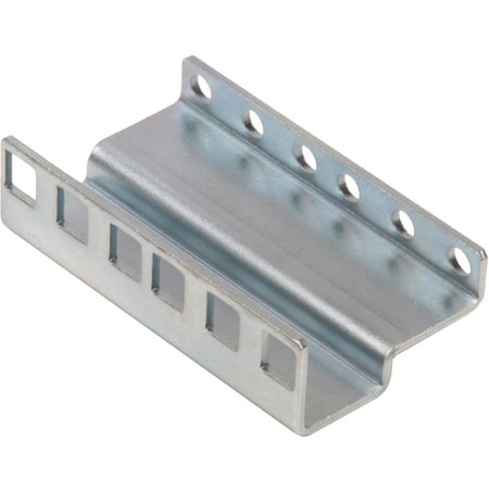 Rack Solutions 2U Tall, 2.00In Wide Metal Bracket, Clear Zinc, Converts Round Hole 2UBRK-200-FULL